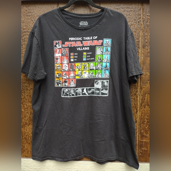 Star Wars Periodic Table of Villains T-shirt Mens XL - Picture 1 of 3